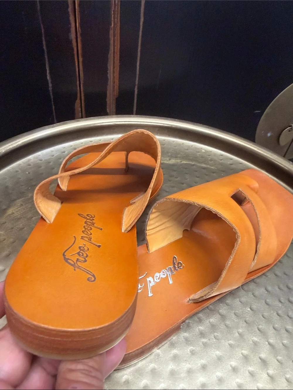 Free People Leather Slip-On Sandals - Picture 4 of 9